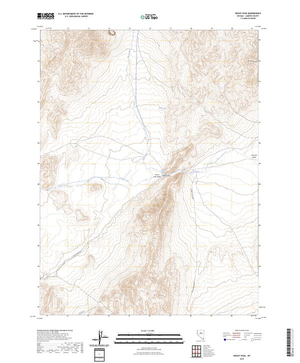 USGS Topographic Map – Rocky Pass