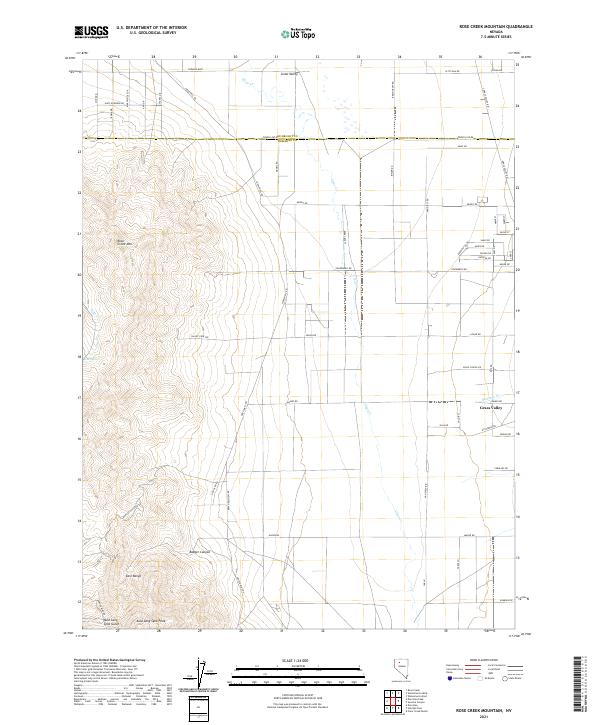 USGS Topographic Map – Rose Creek Mountain