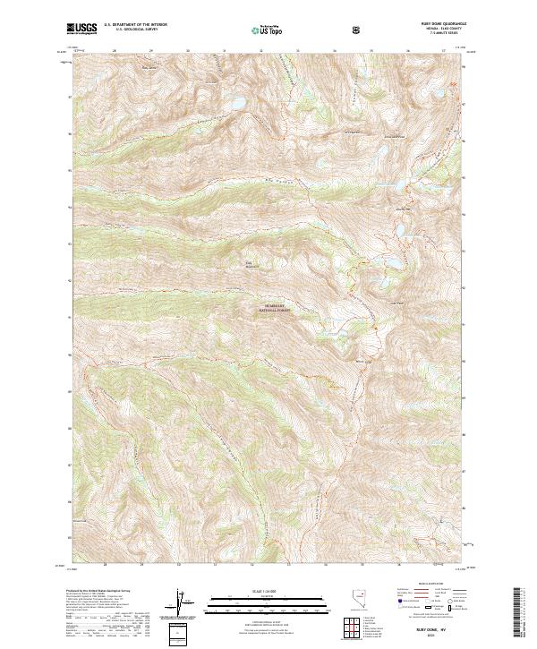USGS Topographic Map – Ruby Dome