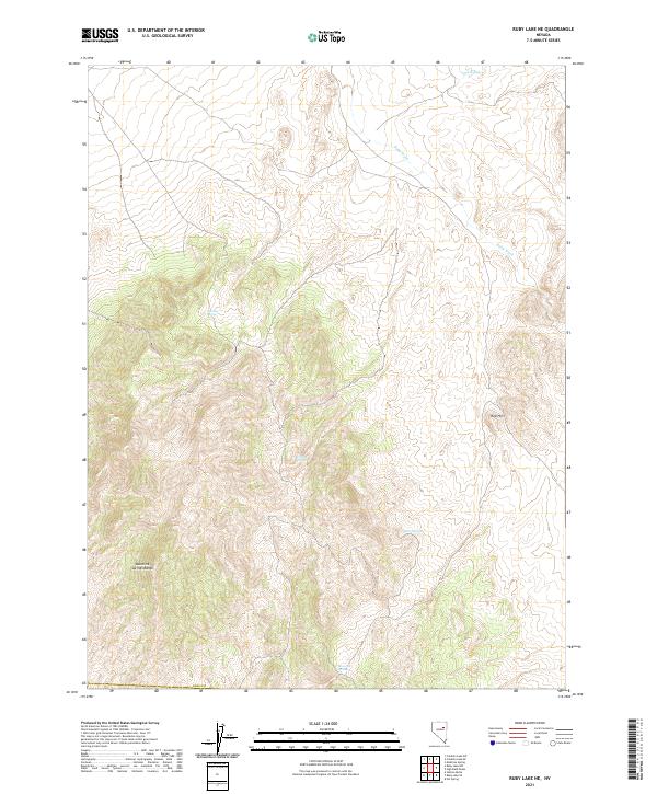 USGS Topographic Map – Ruby Lake NE
