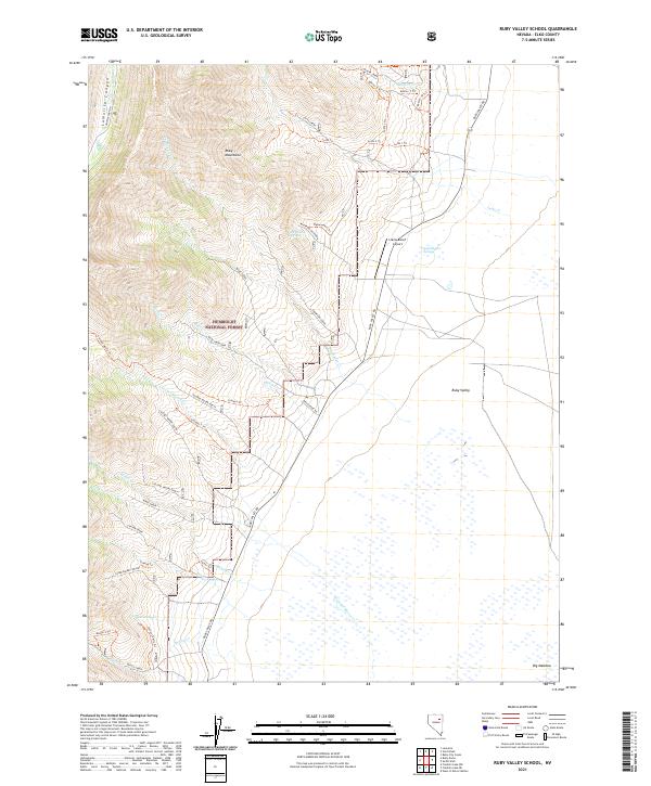 USGS Topographic Map – Ruby Valley School