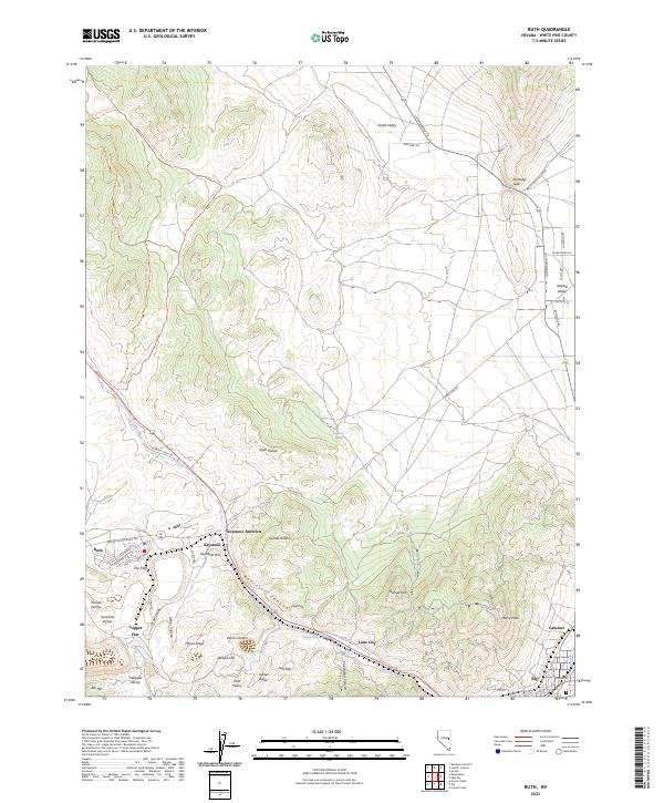 USGS Topographic Map – Ruth
