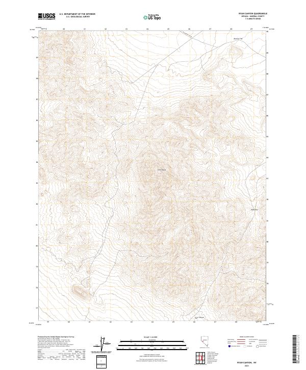 USGS Topographic Map – Ryan Canyon