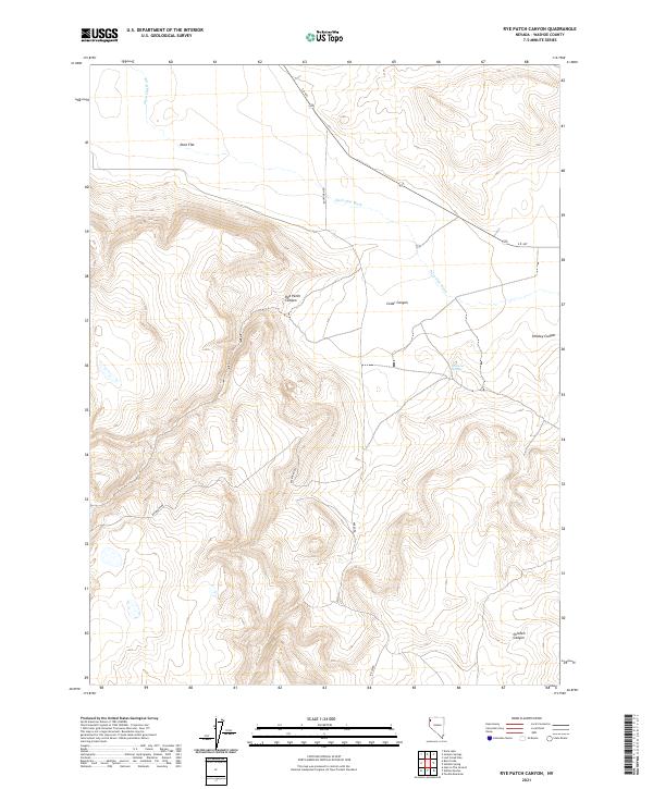 USGS Topographic Map – Rye Patch Canyon