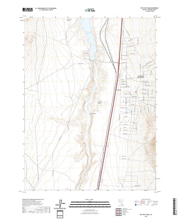 USGS Topographic Map – Rye Patch Dam