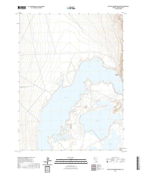 USGS Topographic Map – Rye Patch Reservoir North