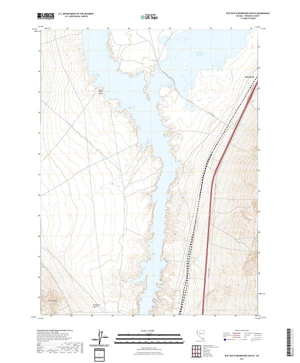 USGS Topographic Map – Rye Patch Reservoir South
