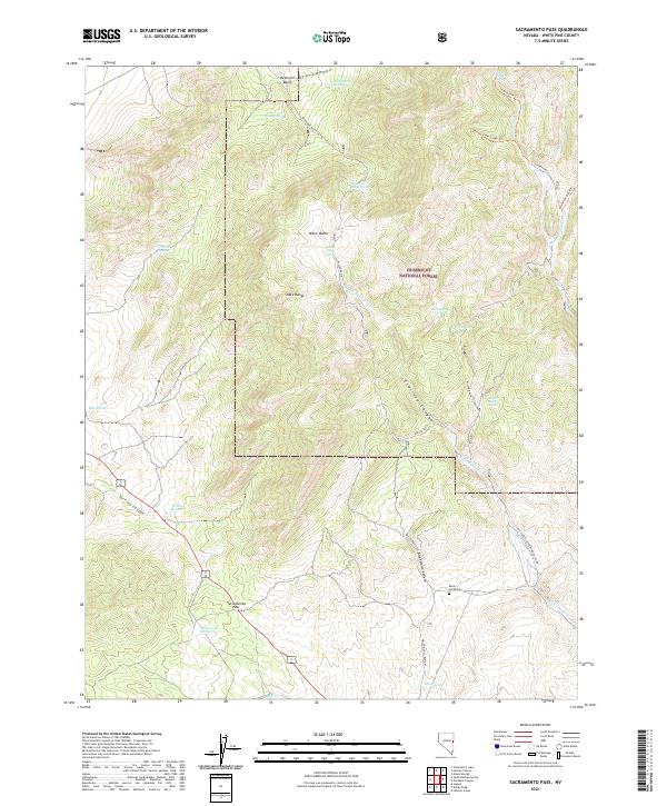 USGS Topographic Map – Sacramento Pass
