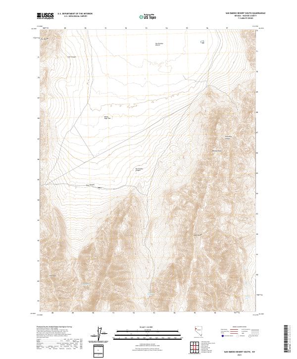 USGS Topographic Map – San Emidio Desert South
