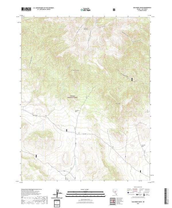 USGS Topographic Map – Saulsbury Basin