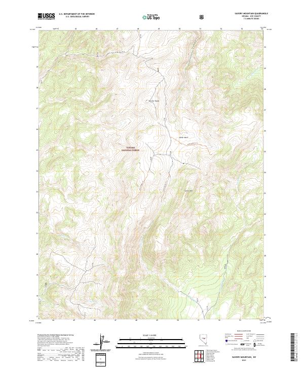 USGS Topographic Map – Savory Mountain