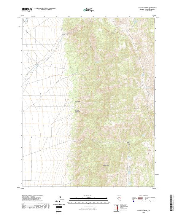 USGS Topographic Map – Sawmill Canyon