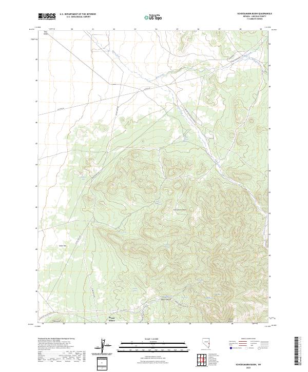 USGS Topographic Map – Schoolmarm Basin