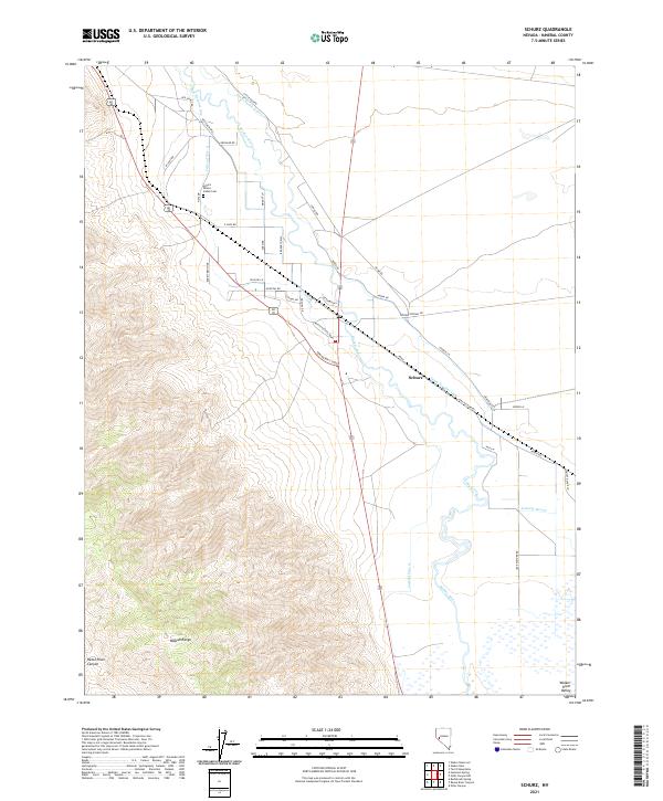 USGS Topographic Map – Schurz