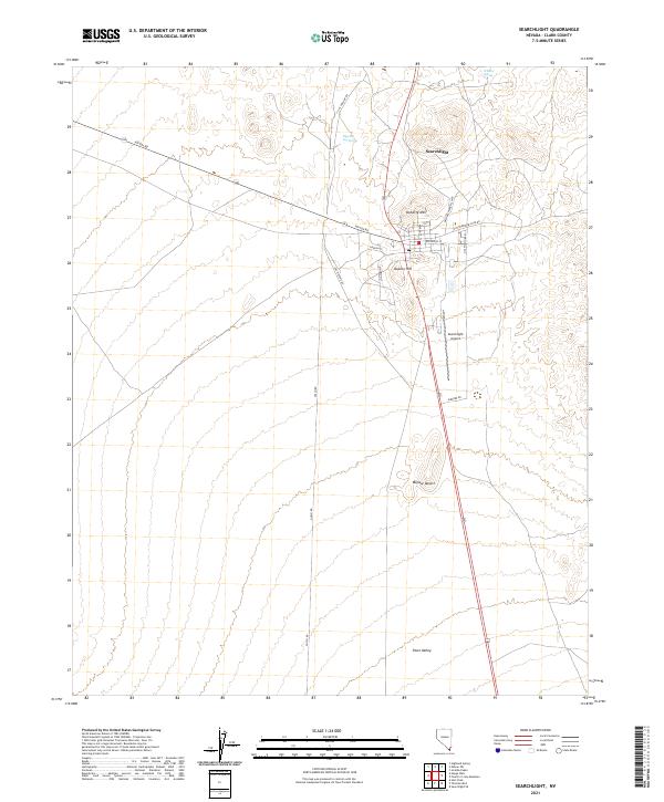 USGS Topographic Map – Searchlight