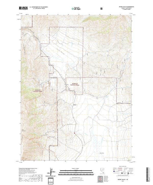 USGS Topographic Map – Secret Valley