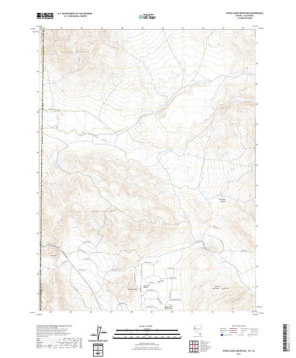 USGS Topographic Map – Seven Lakes Mountain