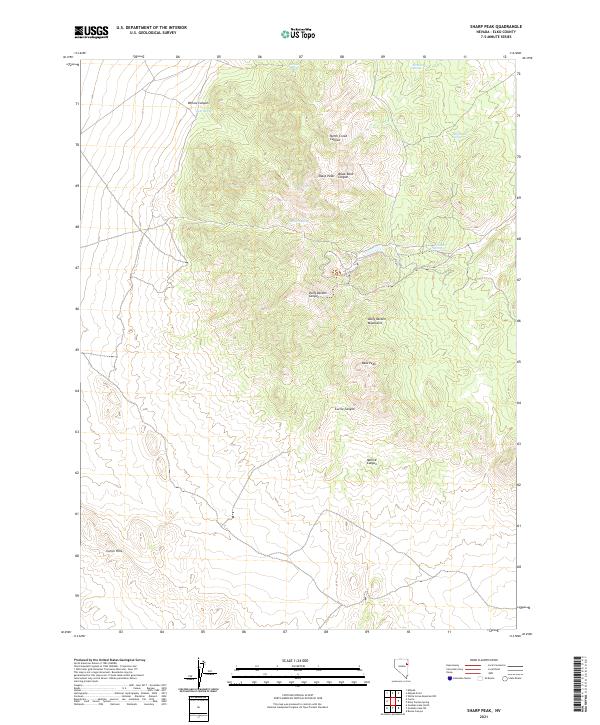 USGS Topographic Map – Sharp Peak