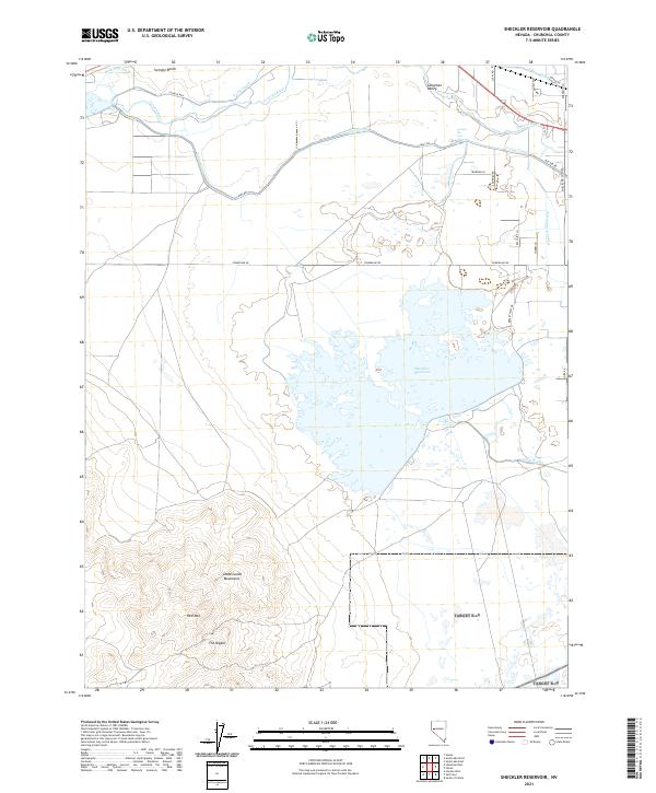 USGS Topographic Map – Sheckler Reservoir