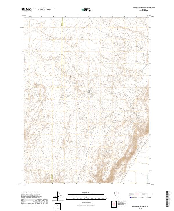 2021 Map of Sheep Creek Range NE, 2021 Print