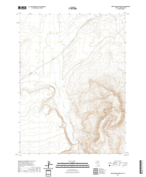 USGS Topographic Map – Sheep Creek Range NW