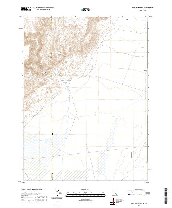 2021 Map of Sheep Creek Range SE, 2021 Print