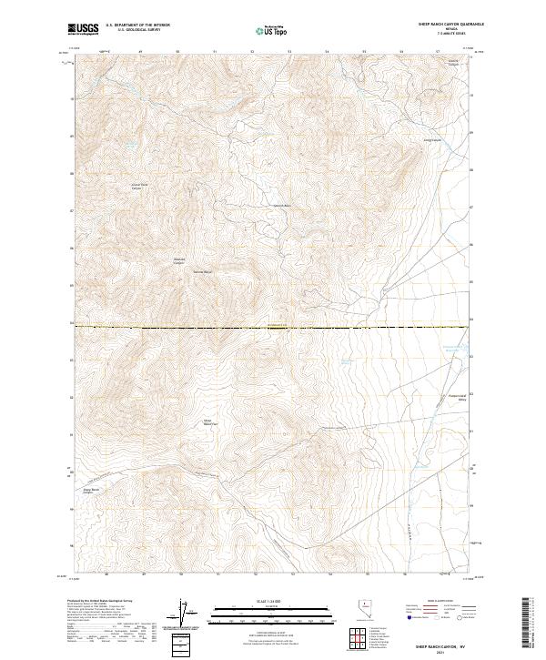 USGS Topographic Map – Sheep Ranch Canyon