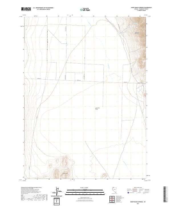 USGS Topographic Map – Sheep Ranch Springs
