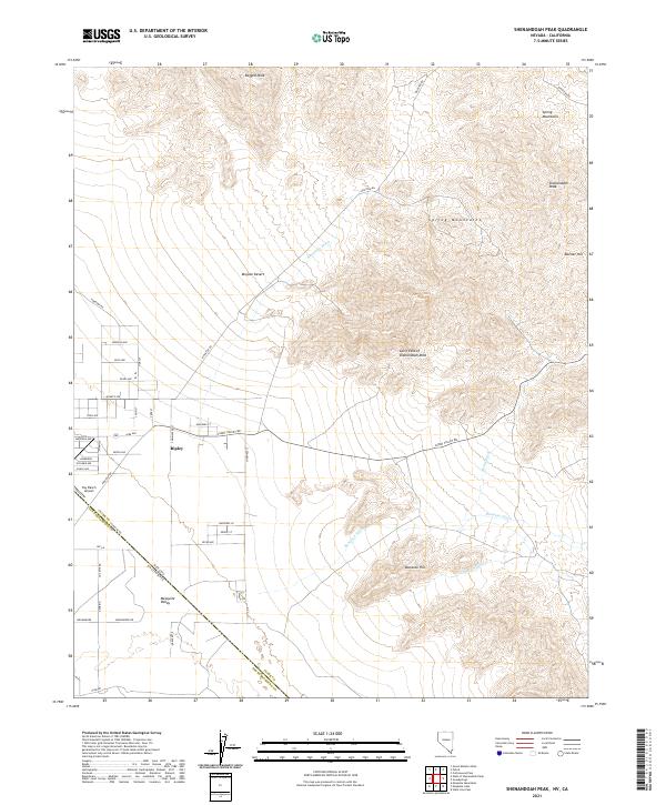 USGS Topographic Map – Shenandoah Peak