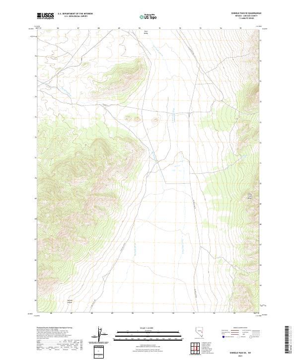 USGS Topographic Map – Shingle Pass SE