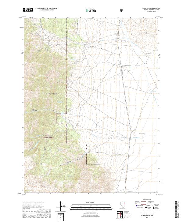 USGS Topographic Map – Silver Canyon
