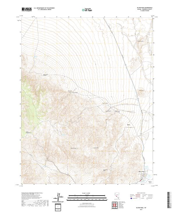 USGS Topographic Map – Silver Peak