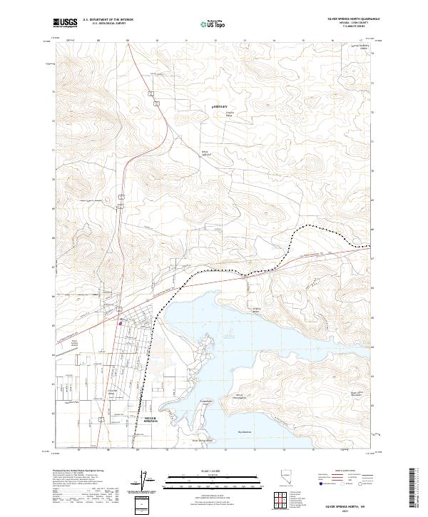 USGS Topographic Map – Silver Springs North