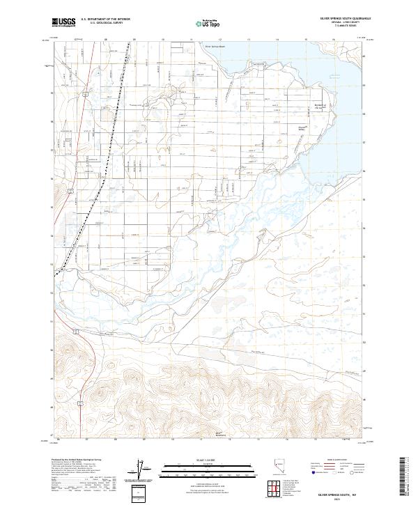 USGS Topographic Map – Silver Springs South