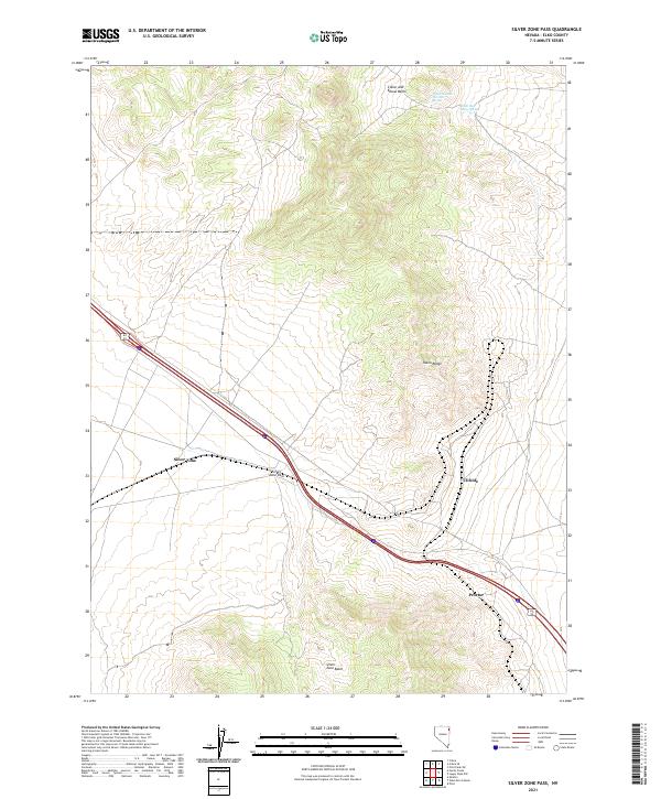 USGS Topographic Map – Silver Zone Pass