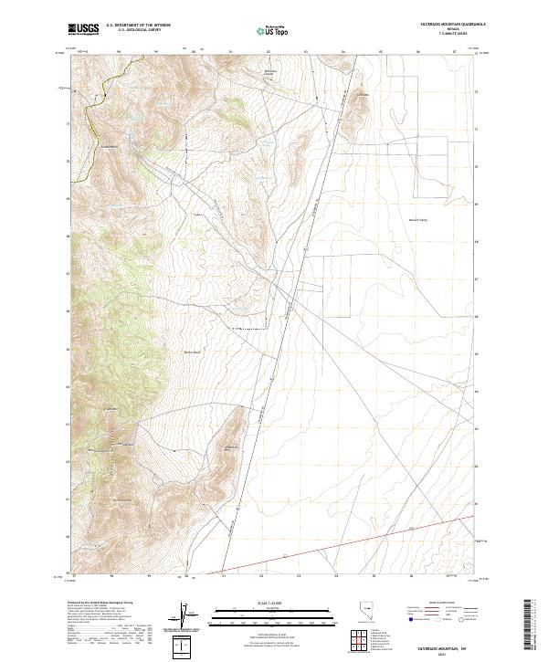 USGS Topographic Map – Silverado Mountain