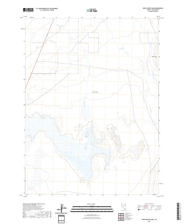 USGS Topographic Map – Snow Water Lake