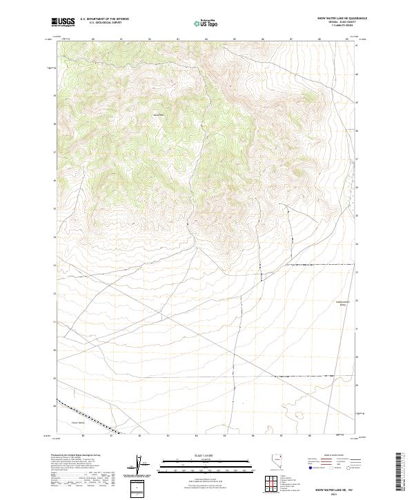 USGS Topographic Map – Snow Water Lake NE