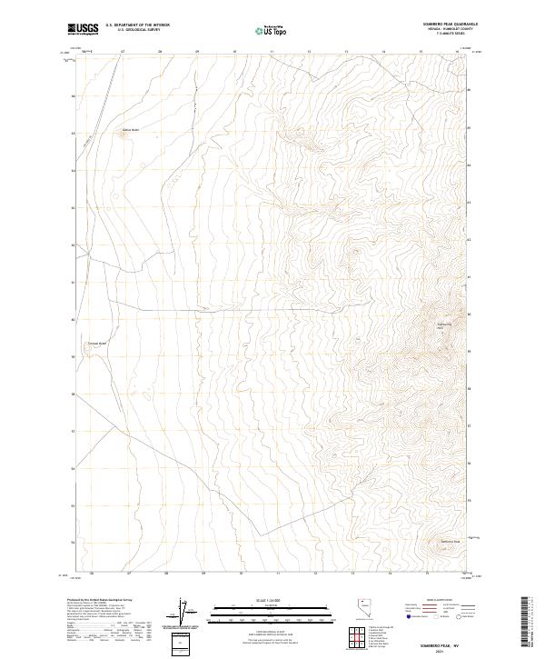 USGS Topographic Map – Sombrero Peak