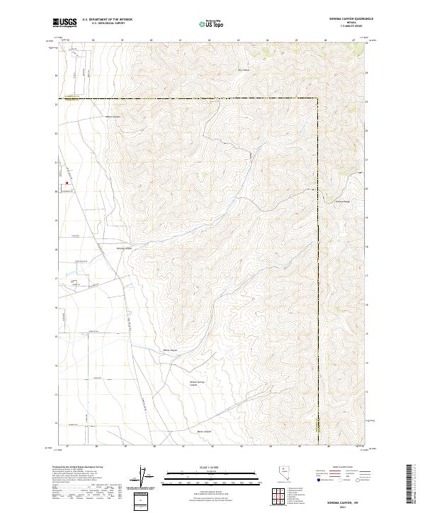 USGS Topographic Map – Sonoma Canyon