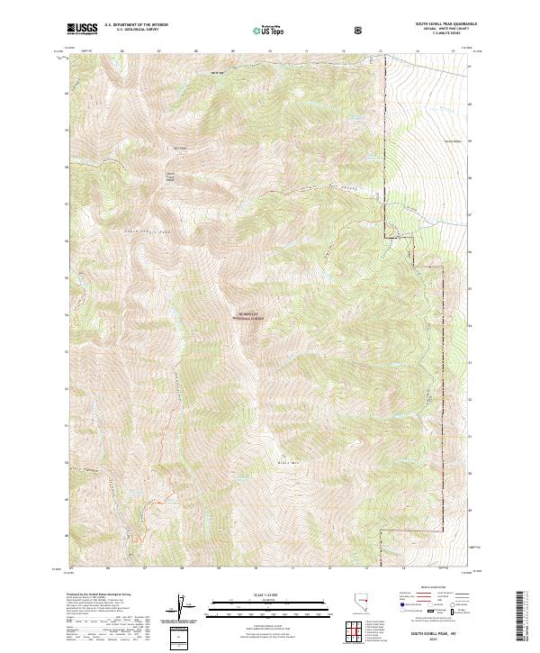 USGS Topographic Map – South Schell Peak