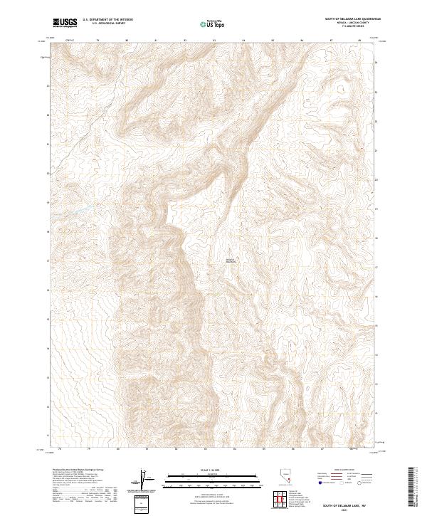 2021 Map of South of Delamar Lake, 2021 Print