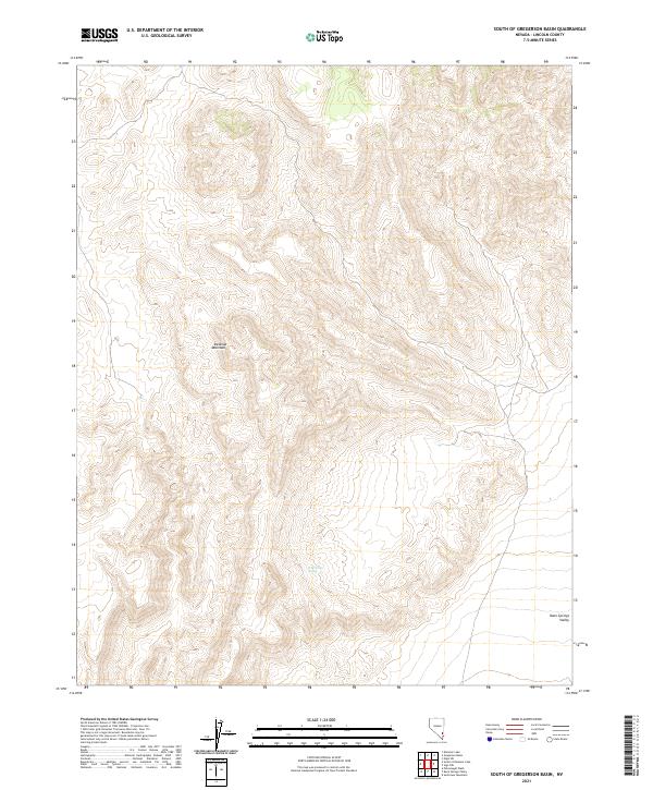 USGS Topographic Map – South of Gregerson Basin