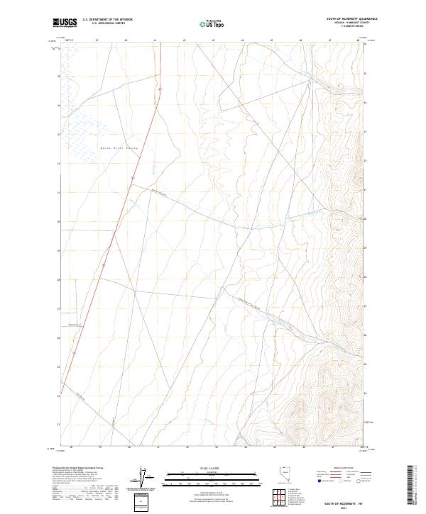 USGS Topographic Map – South of McDermitt