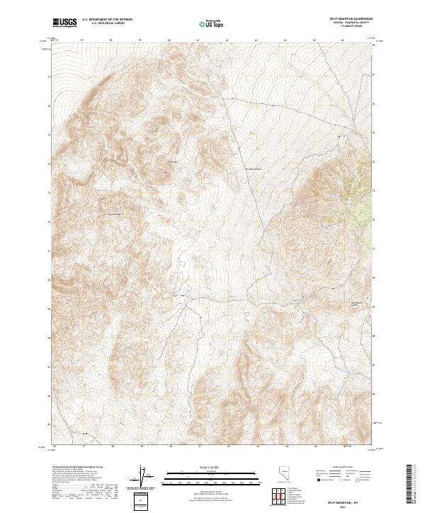 USGS Topographic Map – Split Mountain