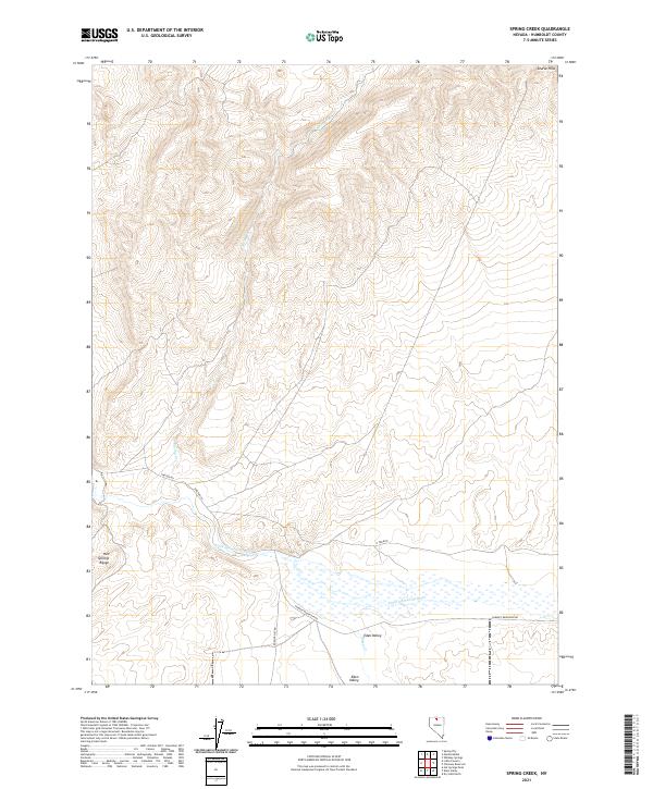 USGS Topographic Map – Spring Creek