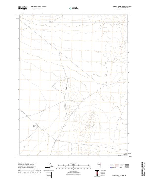 2021 Map of Spring Creek Flat NW, 2021 Print
