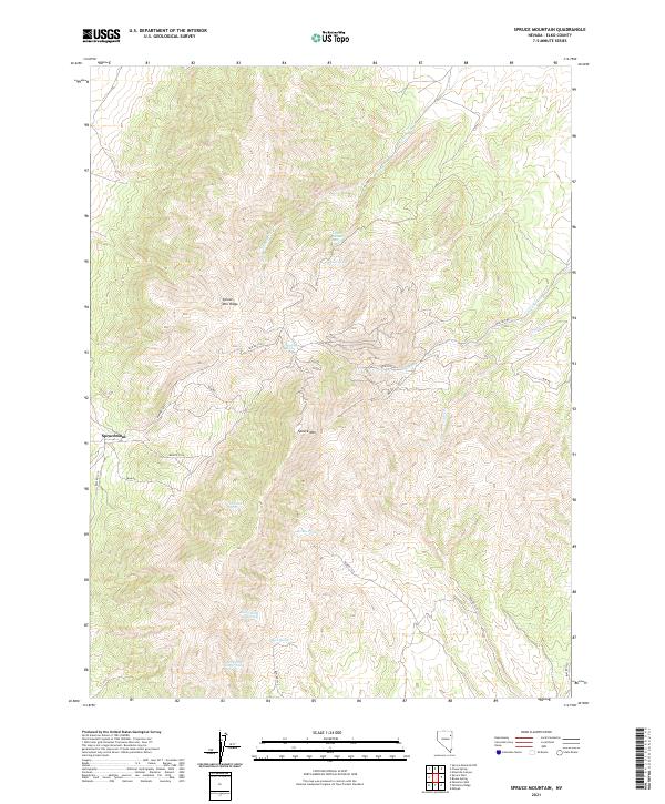 USGS Topographic Map – Spruce Mountain