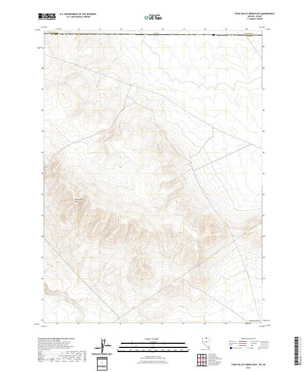 USGS Topographic Map – Star Valley Ridge East