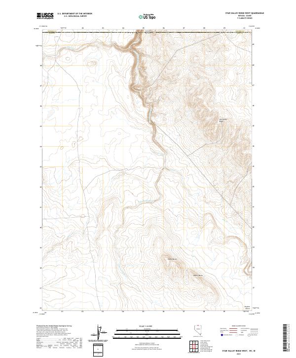 USGS Topographic Map – Star Valley Ridge West